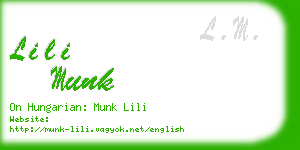 lili munk business card